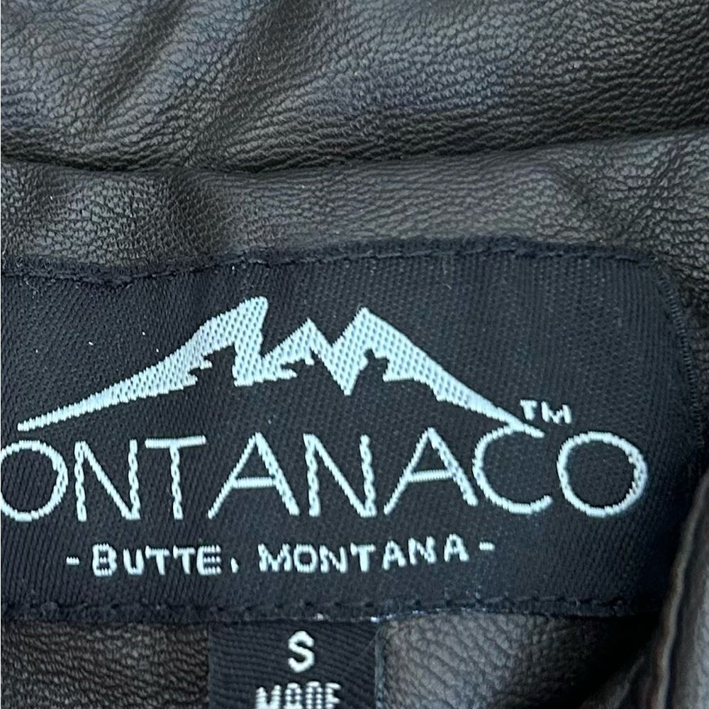 Montana Company Brown Faux Leather Western Jacket Size Small New with tags - Picture 10 of 12